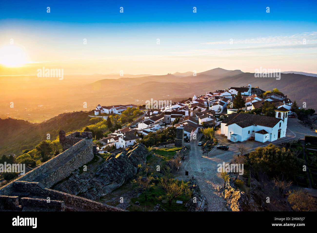 Portugal, Alto Alentejo Province: the fortified village of Marvao Stock Photo