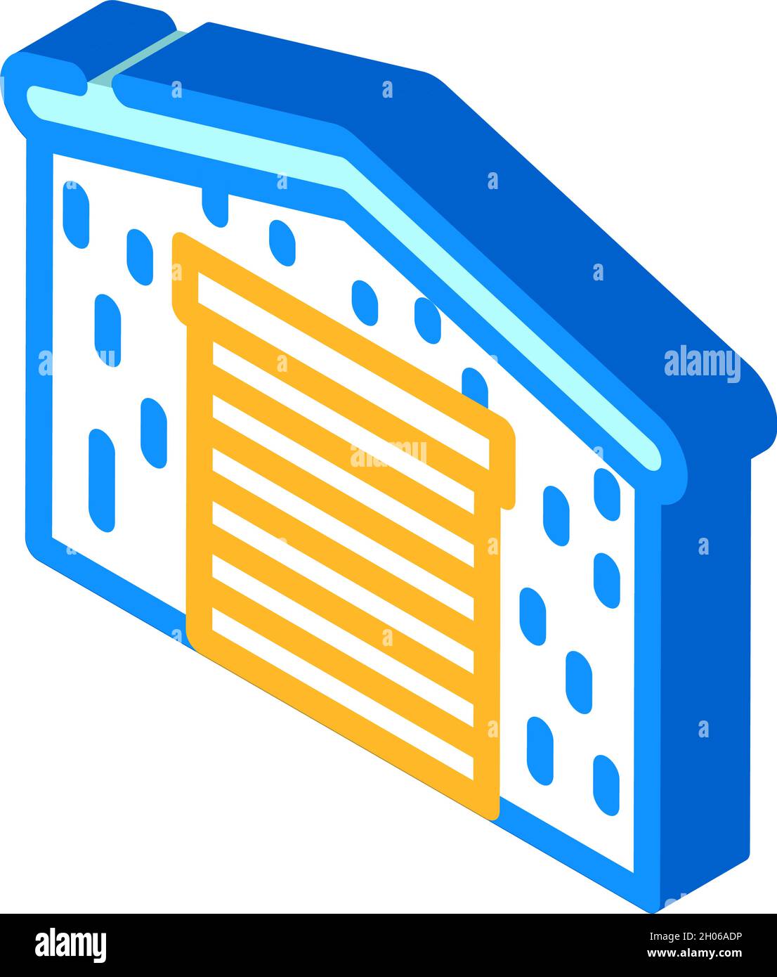 barn metal frame isometric icon vector illustration Stock Vector Image ...