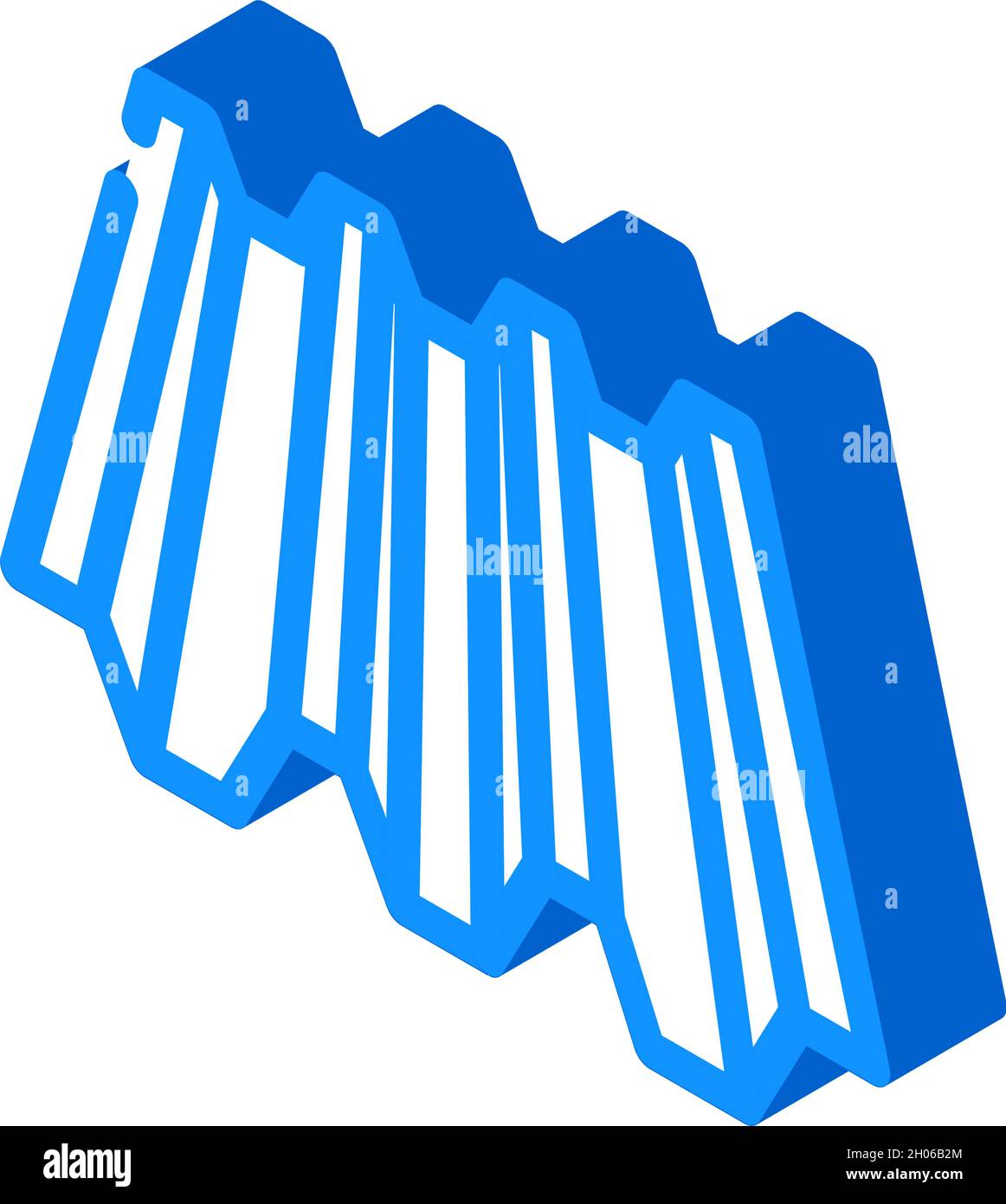 roof layer metal material isometric icon vector illustration Stock ...