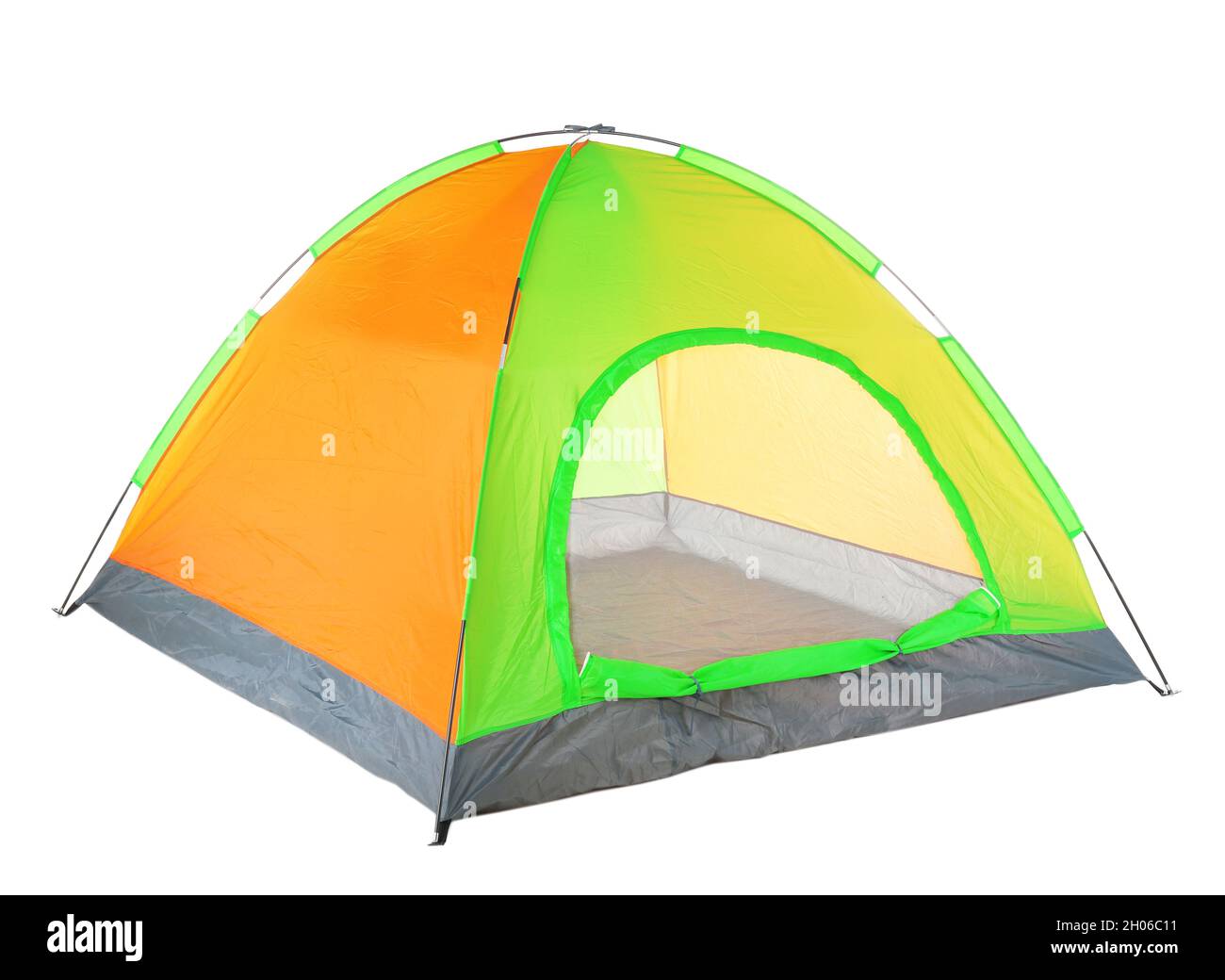 Colorful tourist tent on white background Stock Photo - Alamy