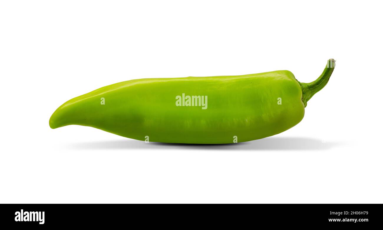 Green pepper isolated on white background Stock Photo - Alamy