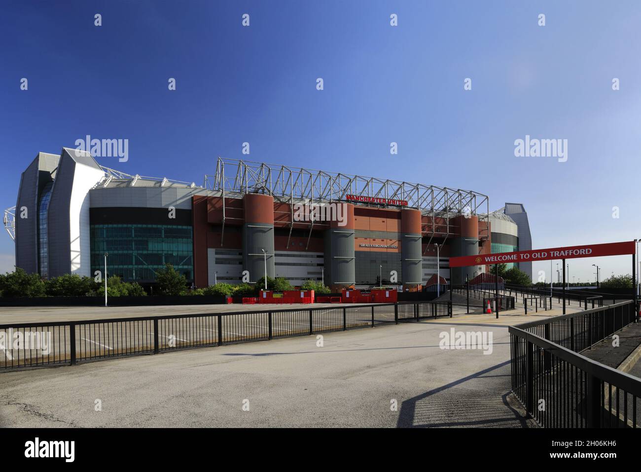 Manchester United's Old Trafford ground, Manchester, England, UK Stock Photo