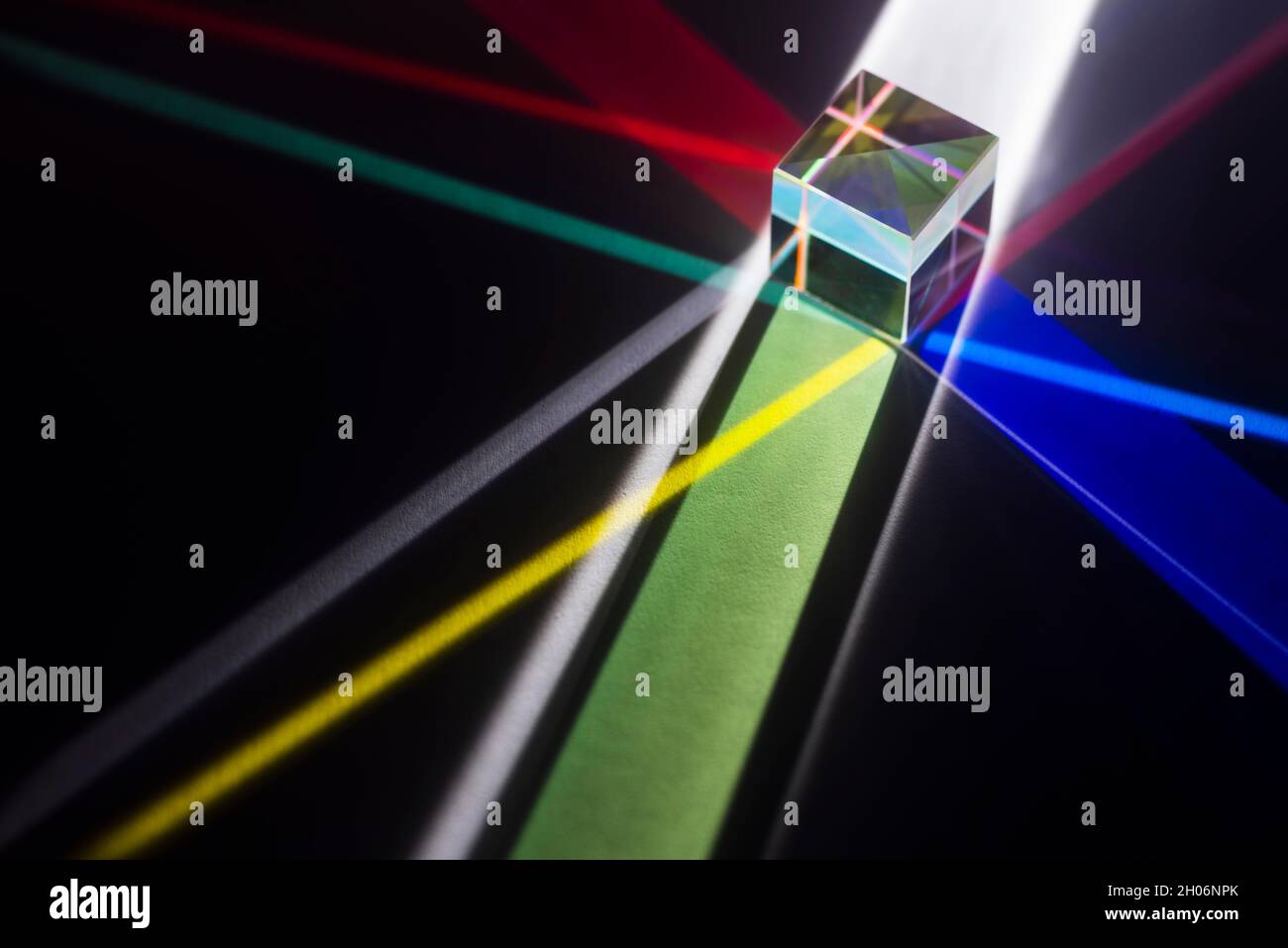 Colorful light prisms reflection.Colorful light prisms Effect Stock