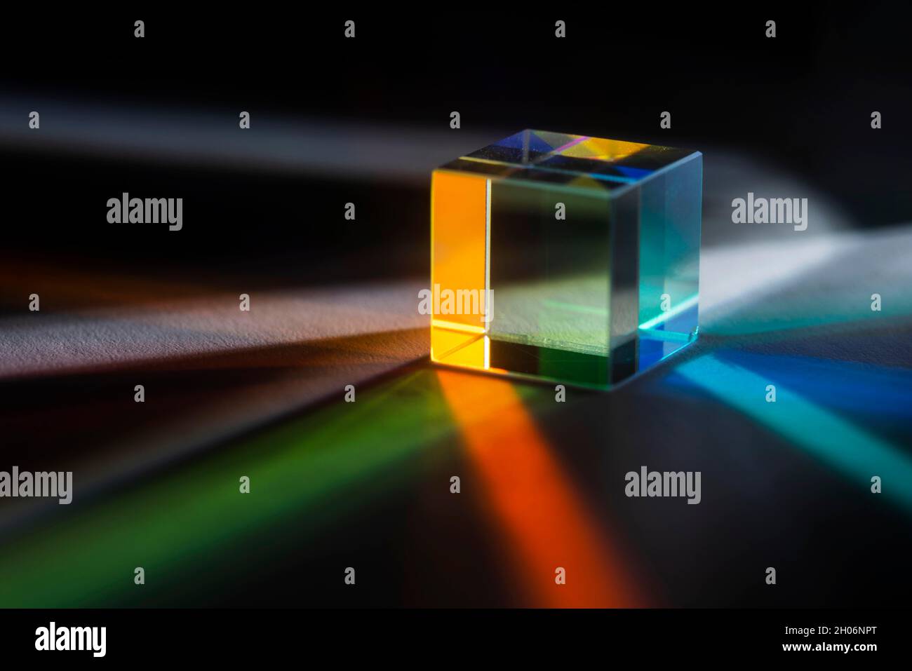 Colorful light prisms reflection.Colorful light prisms Effect Stock