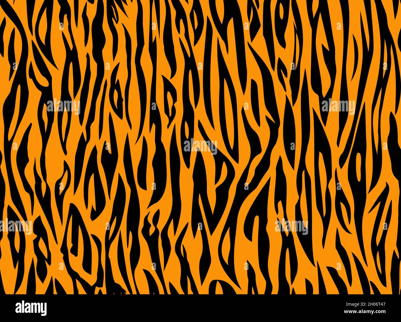 Vector Tiger orange black stripe pattern. Tiger seamless tiling ...