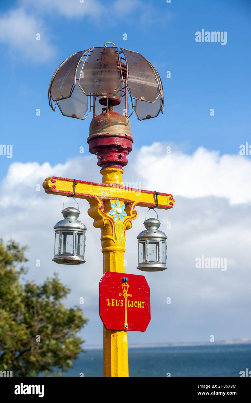 Lel's Licht vintage lampost in East Wemyss, Fife Stock Photo