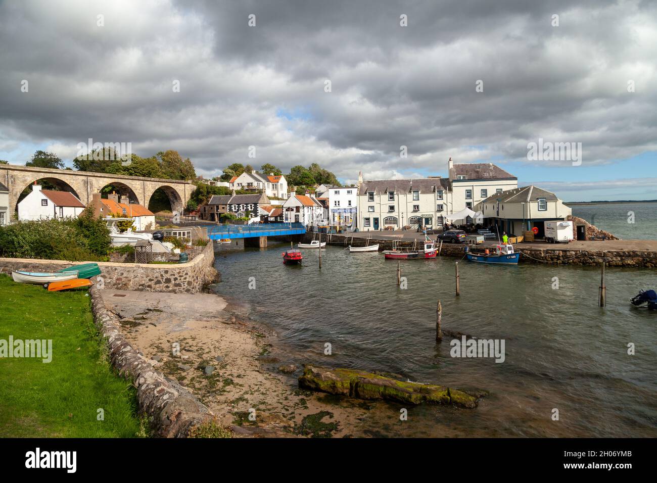 The pretty harbour area of the village of Largo, Fife, Scotland Stock Photo Alamy