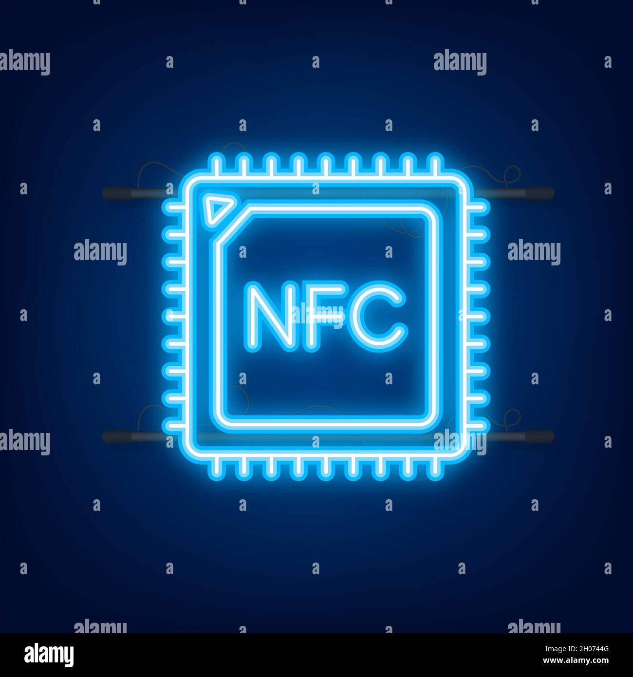 Contactless wireless pay sign logo. NFC technology. Vector illustration ...