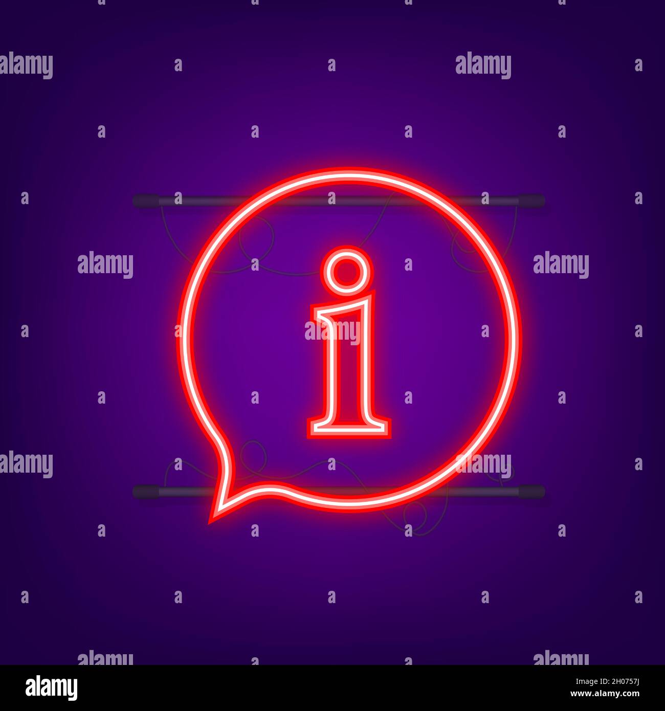 Information sign glitch icon. Info speech bubble. Vector illustration. Stock Vector