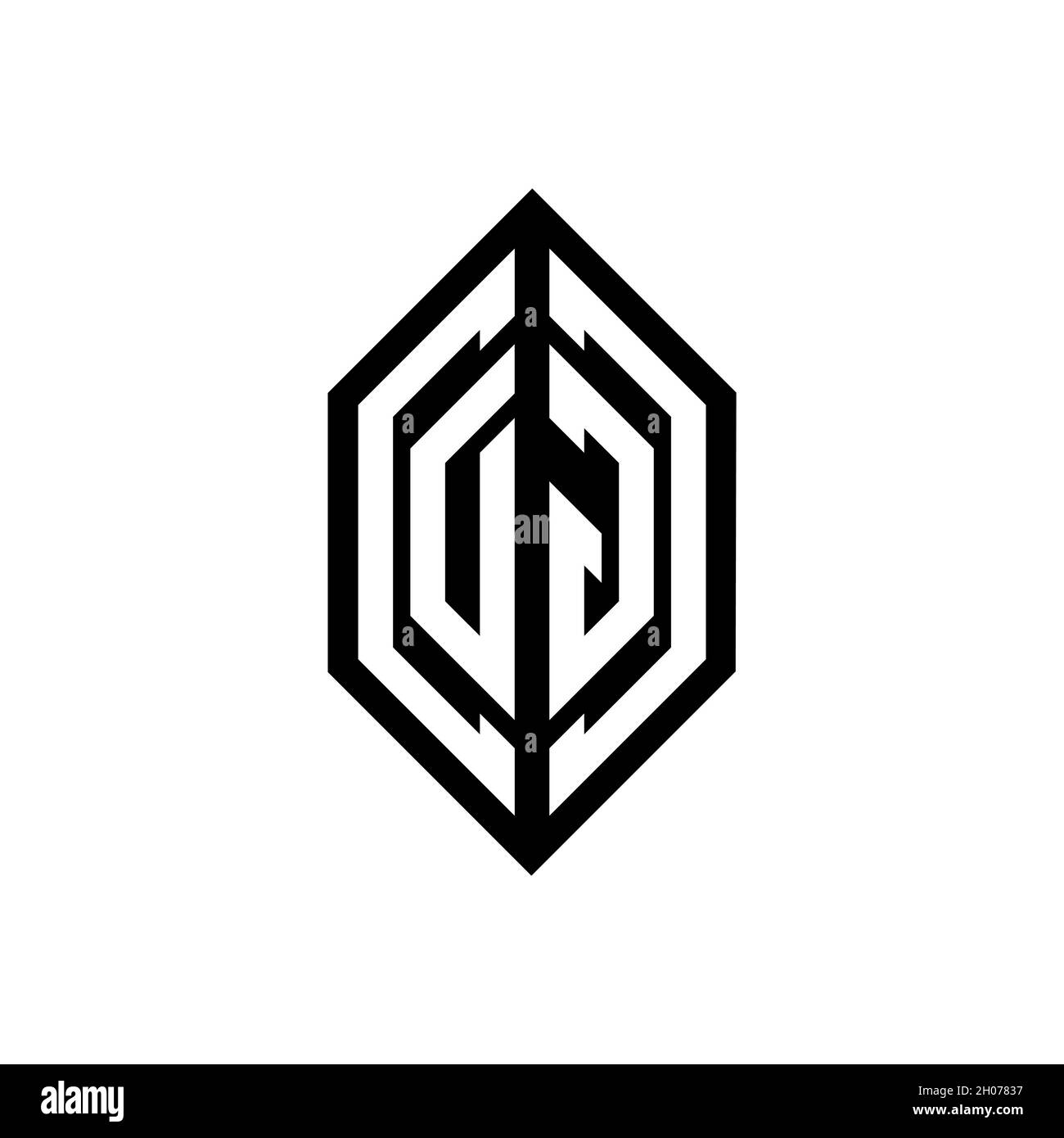 DG logo with geometric shape vector monogram design template isolated on white background Stock Vector