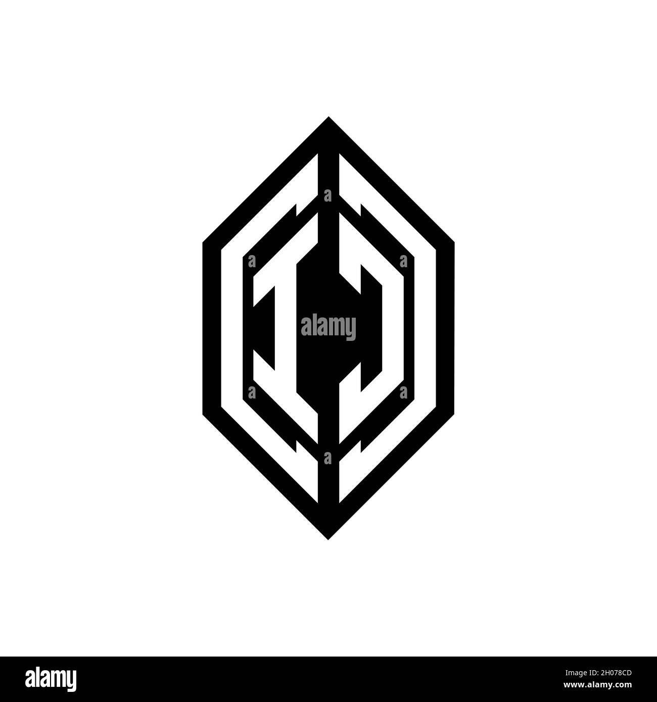 IC logo with geometric shape vector monogram design template isolated ...