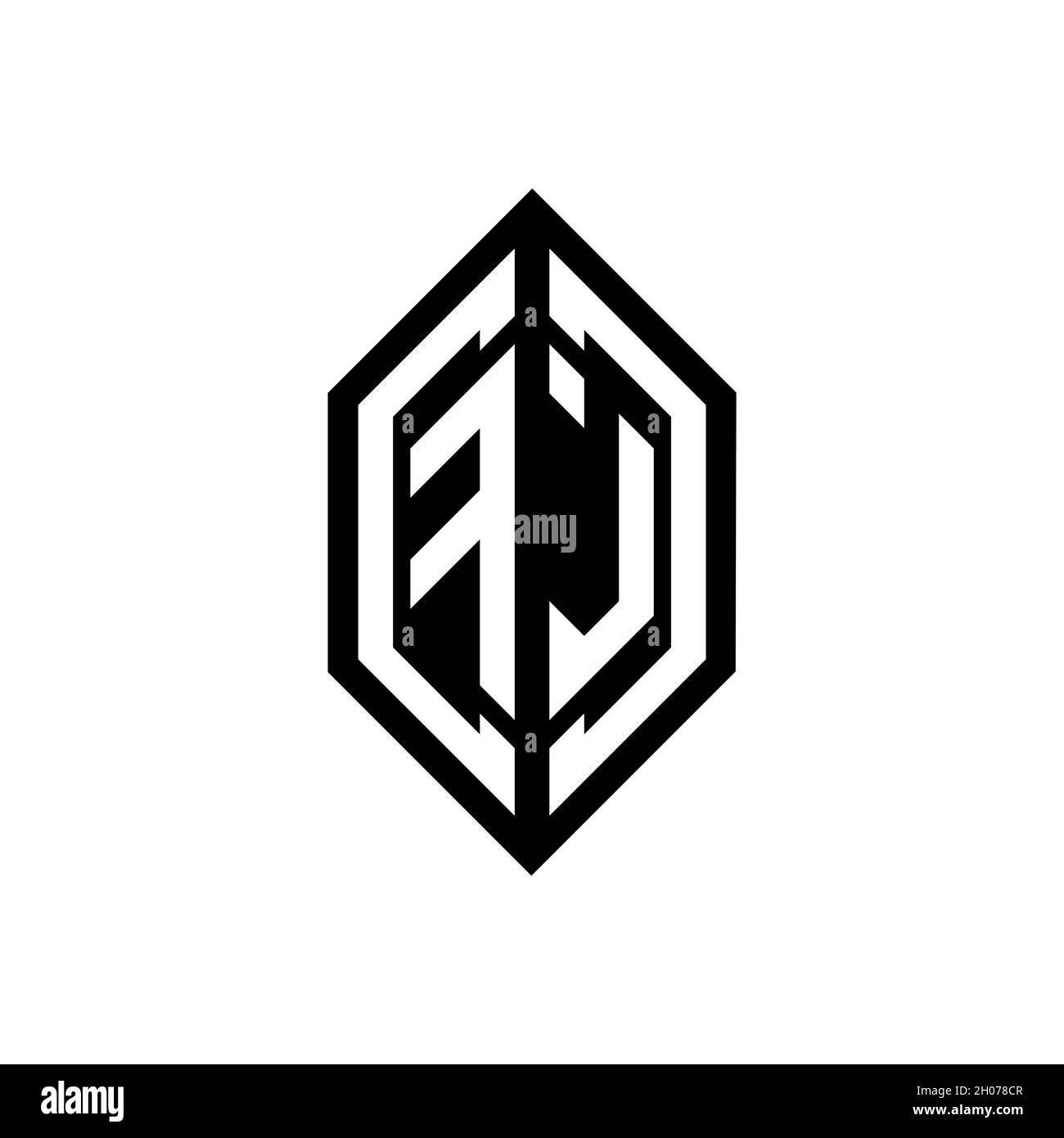 FL logo with geometric shape vector monogram design template isolated ...
