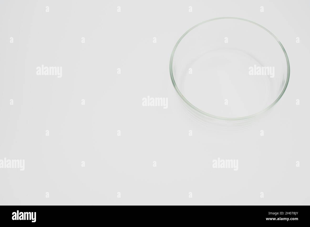 empty clean glass bowl on a white background Stock Photo Alamy