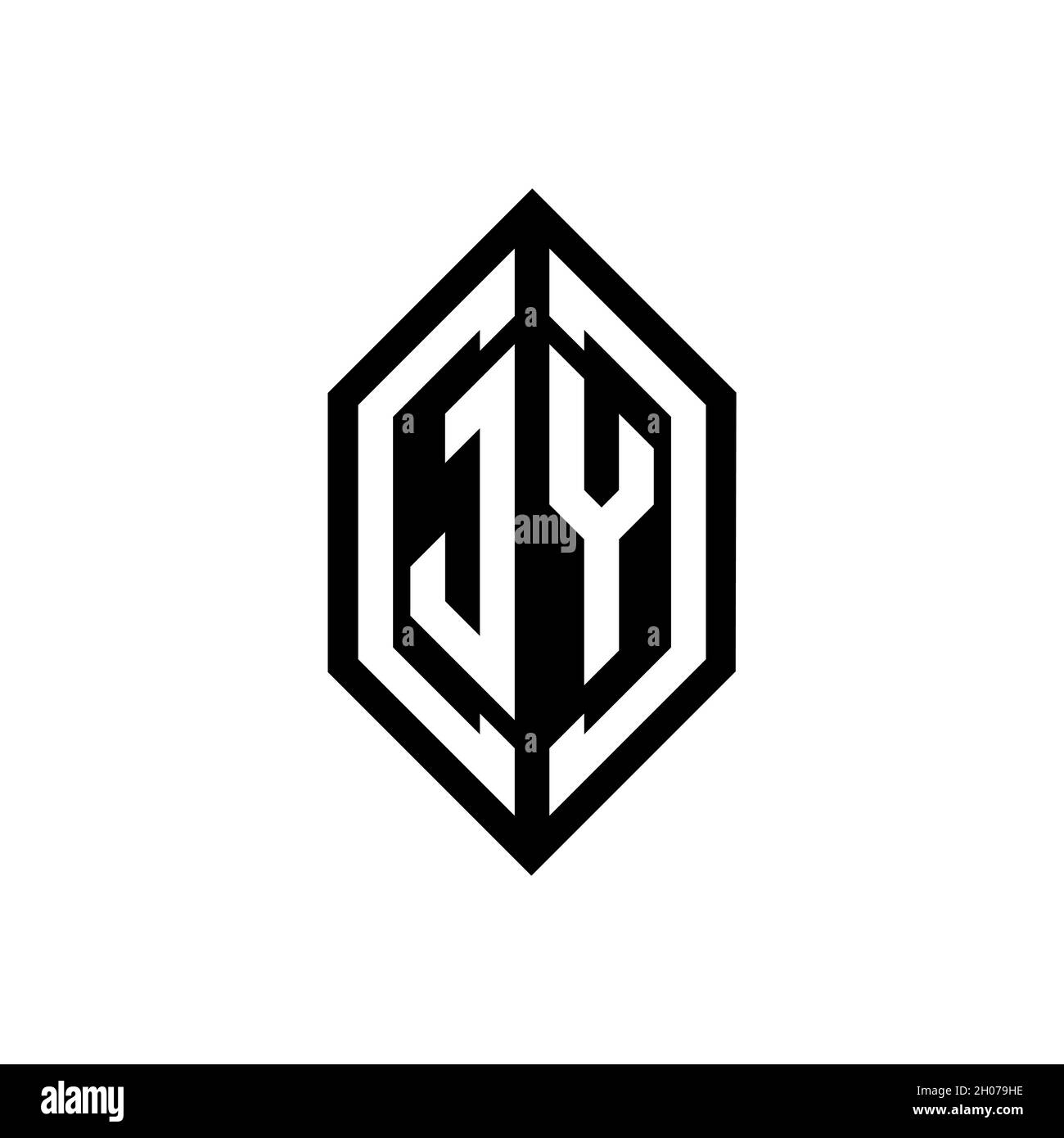 JY logo with geometric shape vector monogram design template isolated ...