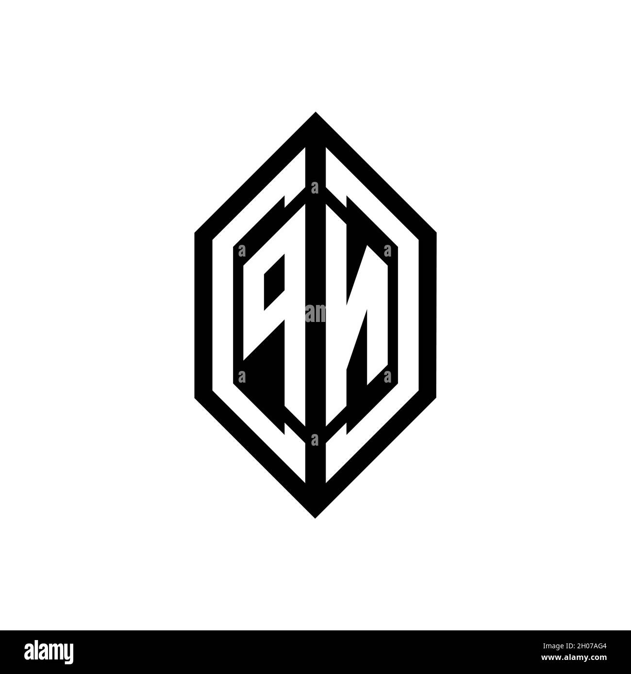 PN logo with geometric shape vector monogram design template isolated on white background Stock Vector