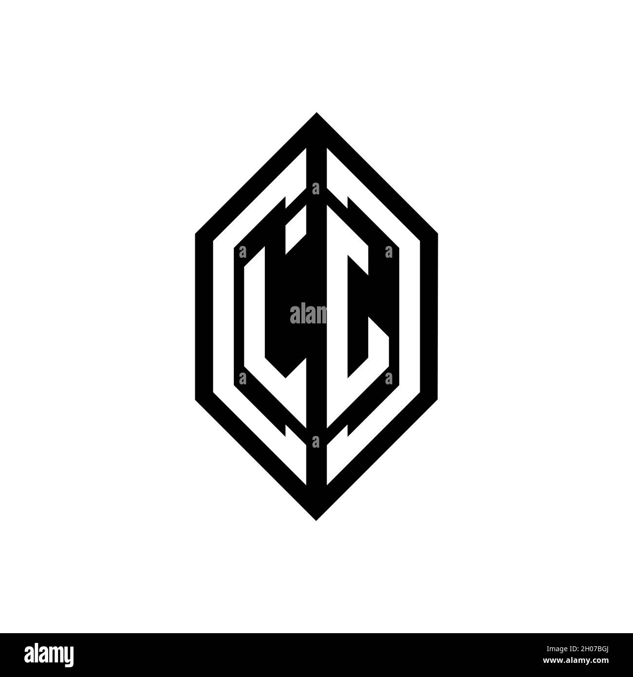 LJ logo with geometric shape vector monogram design template isolated on white background Stock Vector