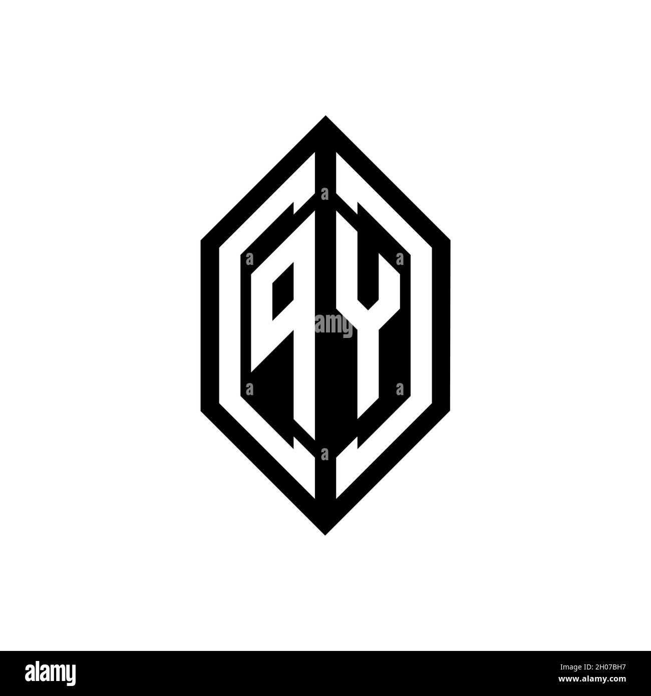 PY logo with geometric shape vector monogram design template isolated ...