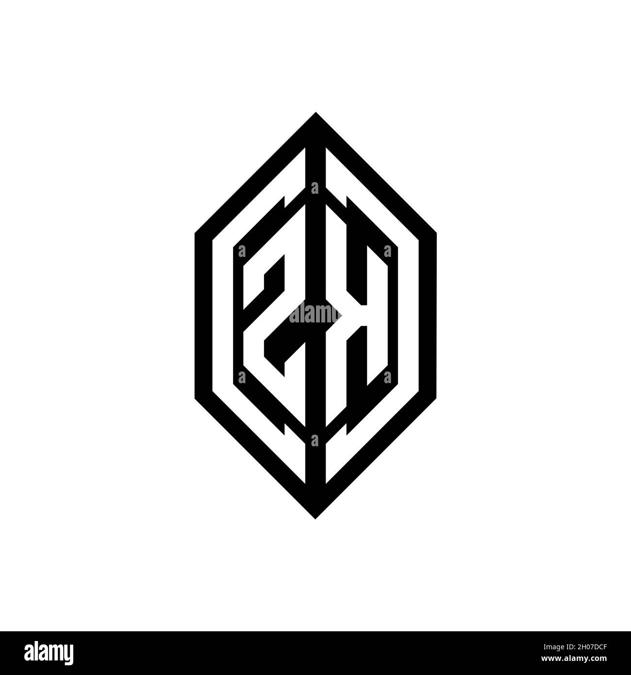 ZK logo with geometric shape vector monogram design template isolated ...