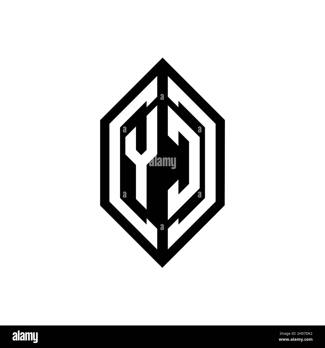 YC logo with geometric shape vector monogram design template isolated ...