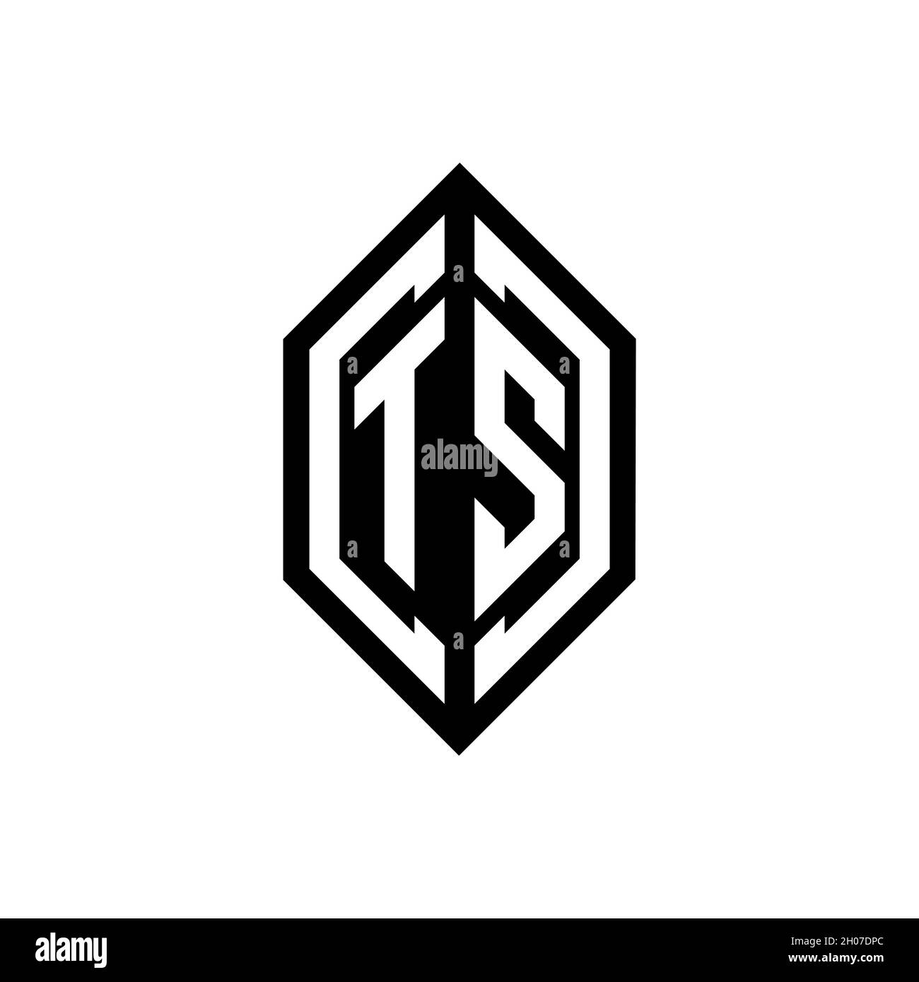 WO Monogram geometric shape style template. Monogram initial design vector on isolated background Stock Vector