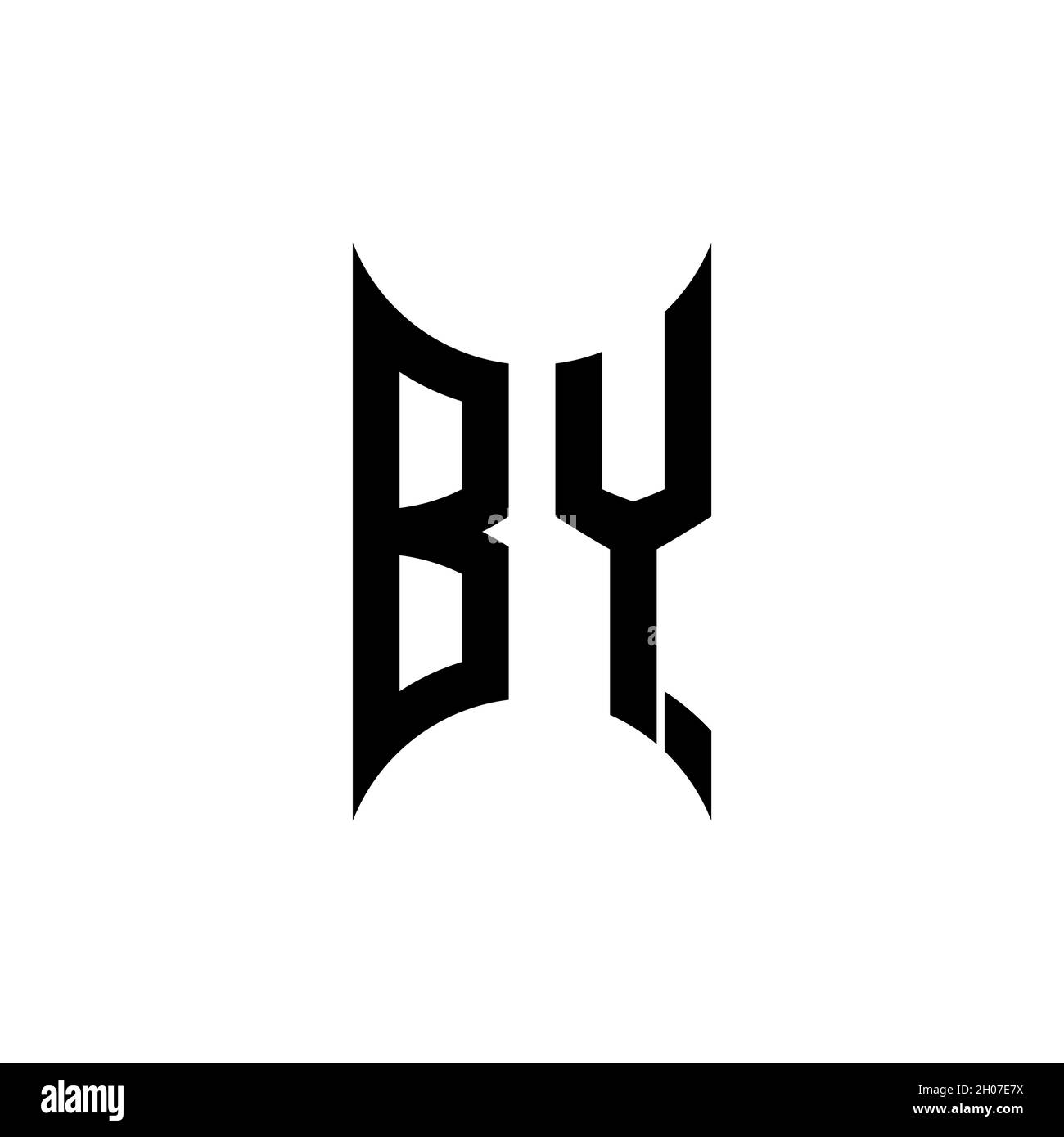 BY Monogram geometric shape style template. Monogram initial design ...