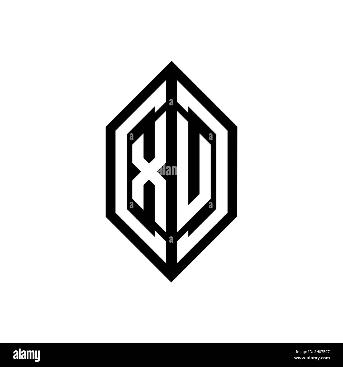 ZT Monogram geometric shape style template. Monogram initial design vector on isolated background Stock Vector