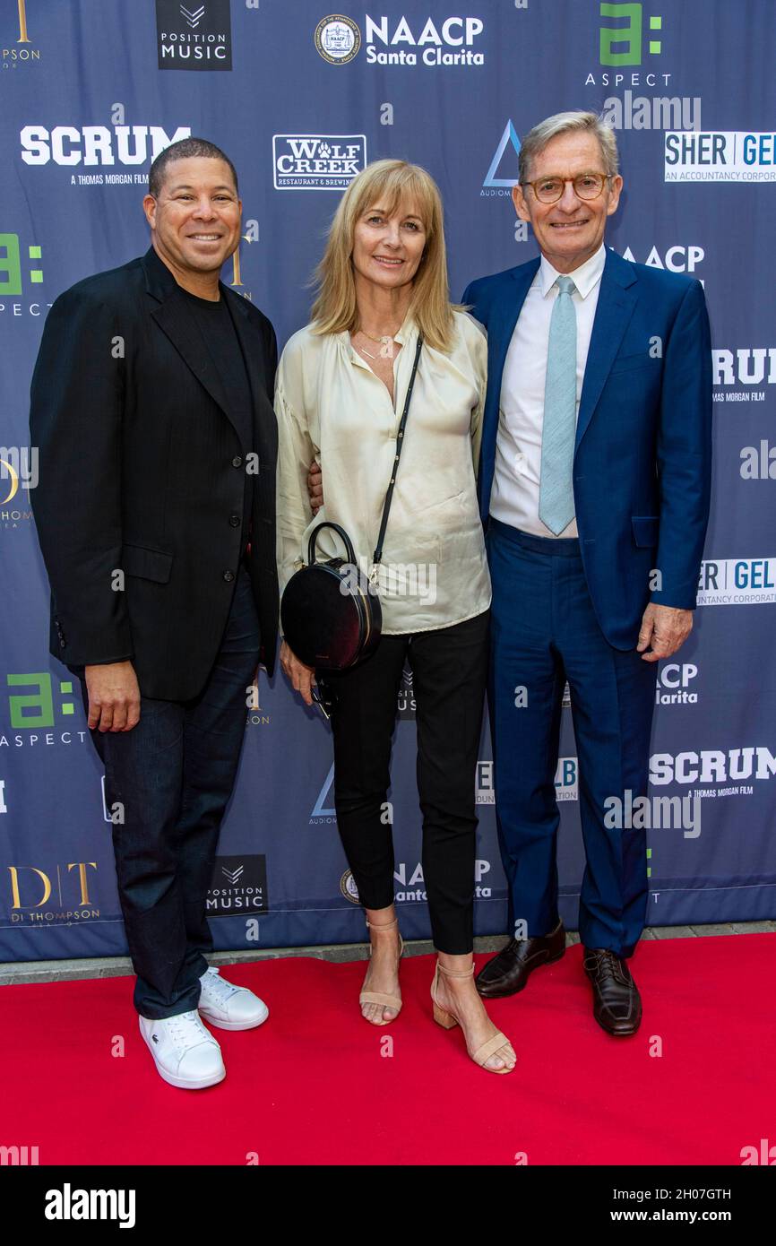 Jeffrey Thompson, Lawrence Aldridge with wife attend Square Zero Films ...