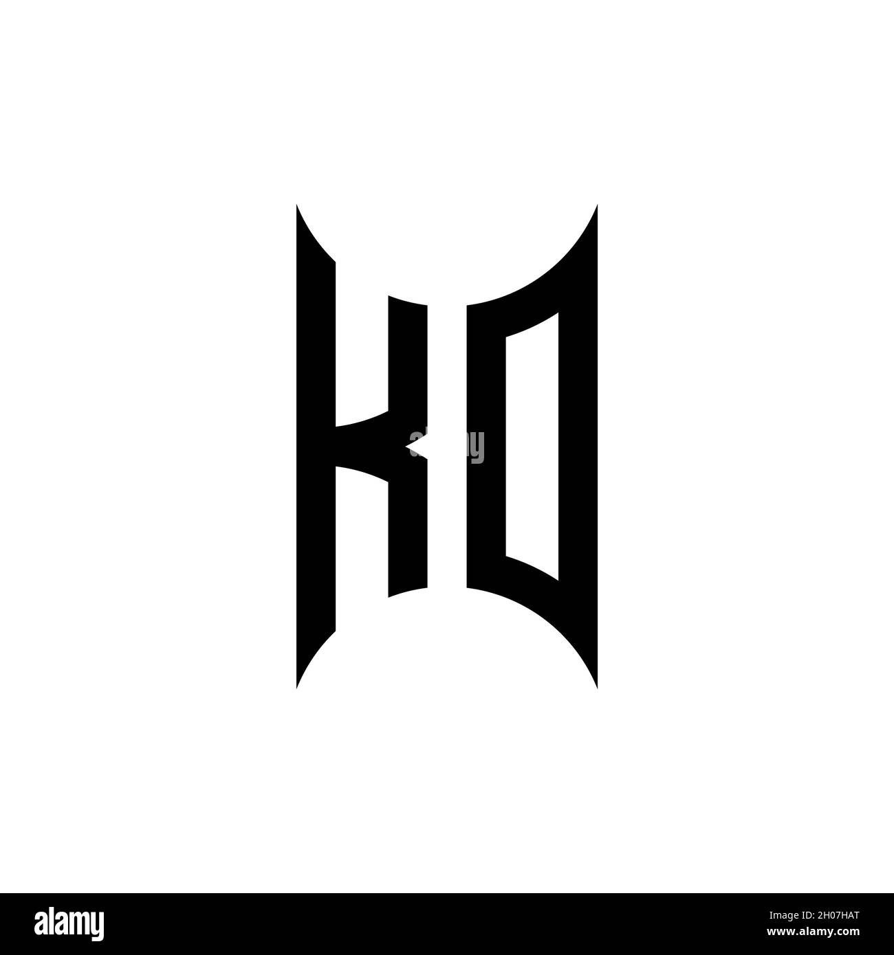 JN Monogram geometric shape style template. Monogram initial design vector on isolated background Stock Vector