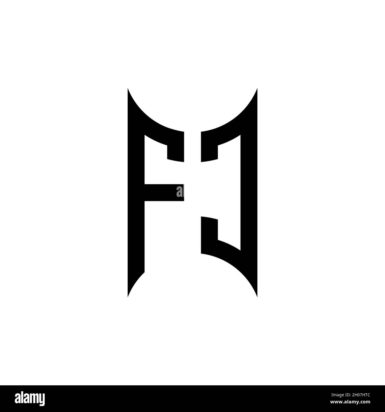 FC Monogram geometric shape style template. Monogram initial design ...