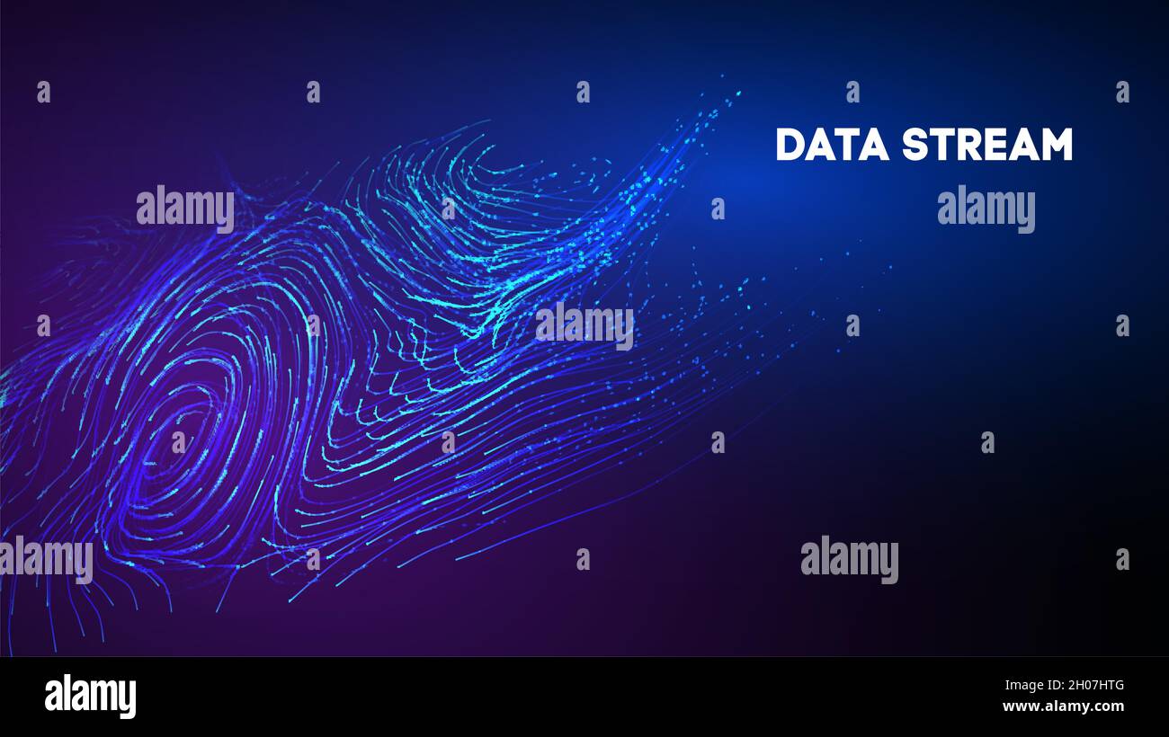 Abstract purple data stream. Abstract digital background cloud ...
