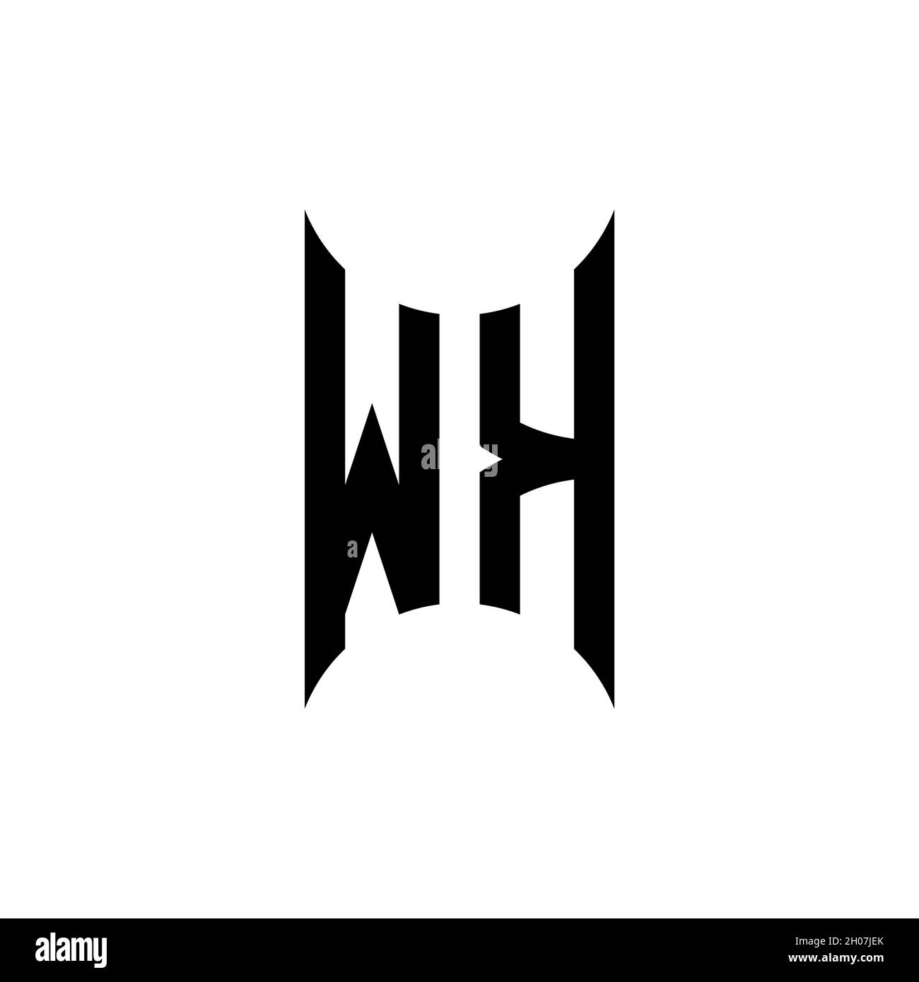 WI Monogram geometric shape style template. Monogram initial design ...