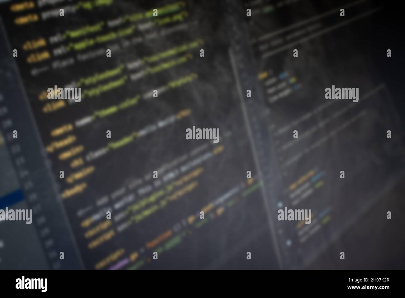 Html Code on Dark Background Stock Image - Image of software, screen:  155503891