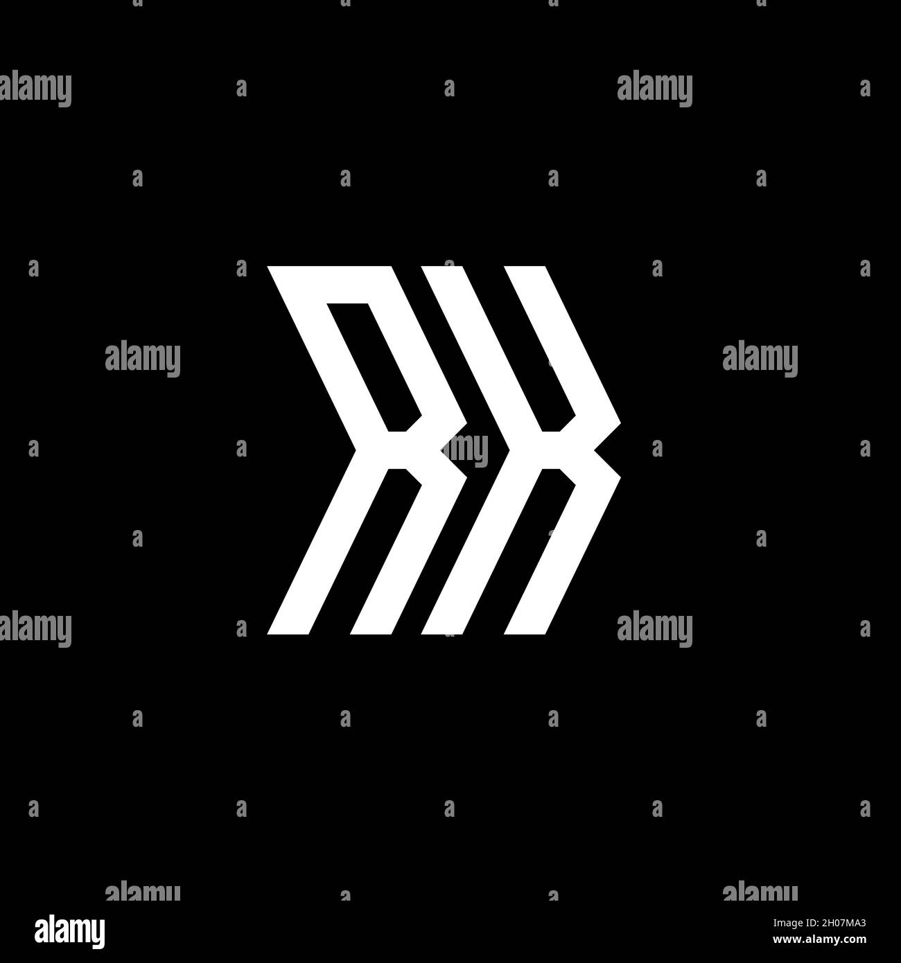 RK Monogram geometric shape style template. Monogram initial design vector on isolated background Stock Vector