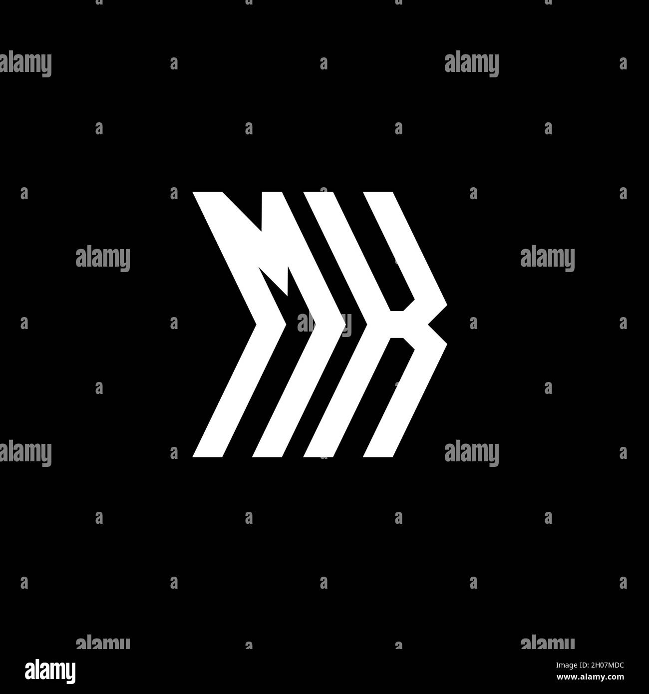 MK Monogram geometric shape style template. Monogram initial design ...