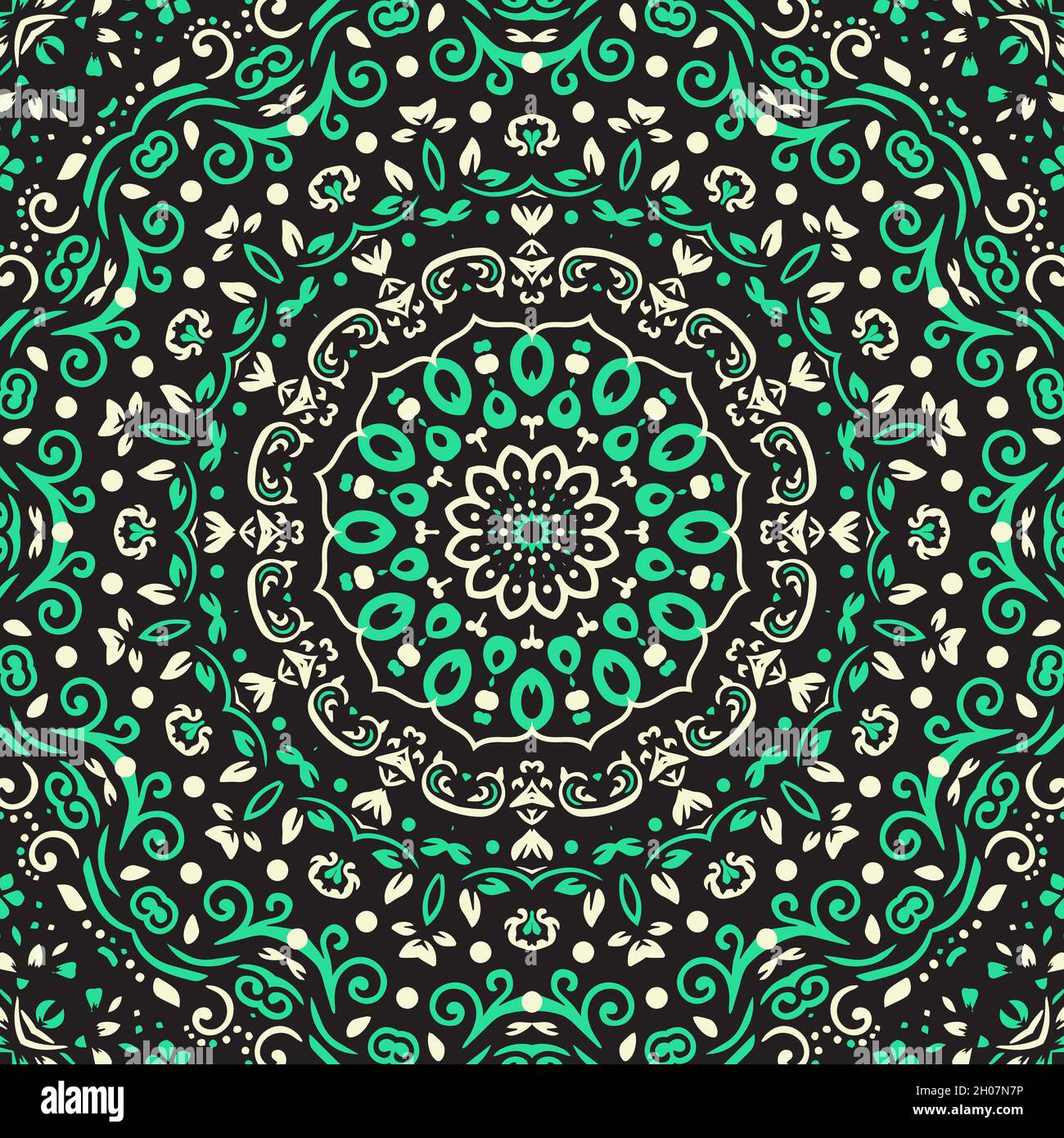 Indian Seamless Mandala Pattern. Decorative floral design. Islam Arabic ...