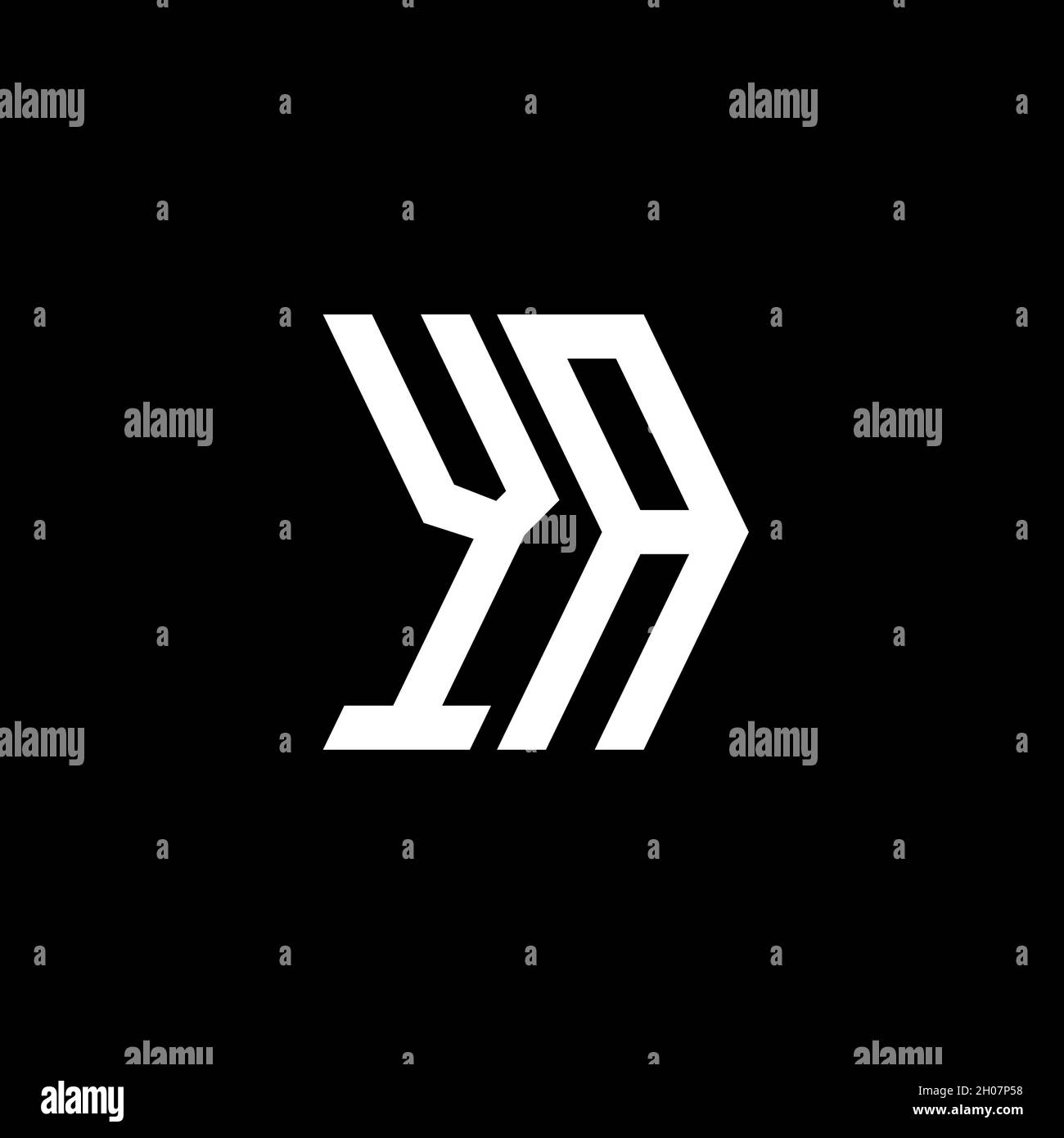YA Monogram geometric shape style template. Monogram initial design ...