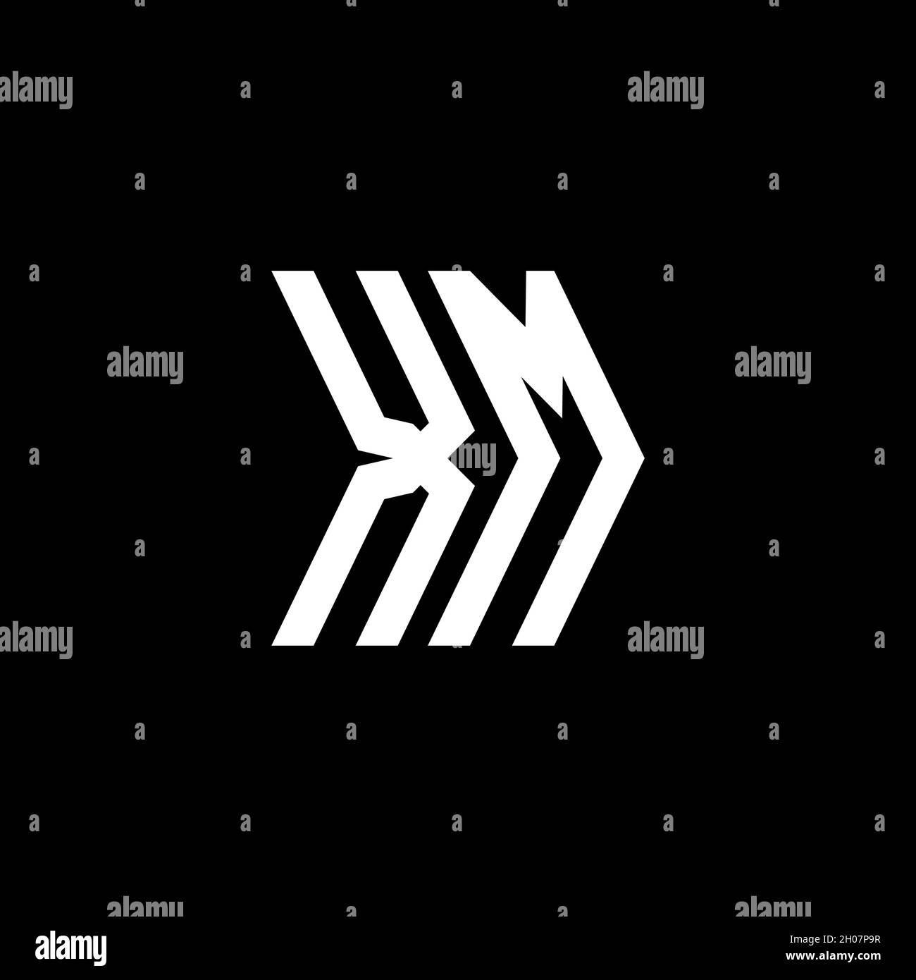 XM Monogram geometric shape style template. Monogram initial design ...