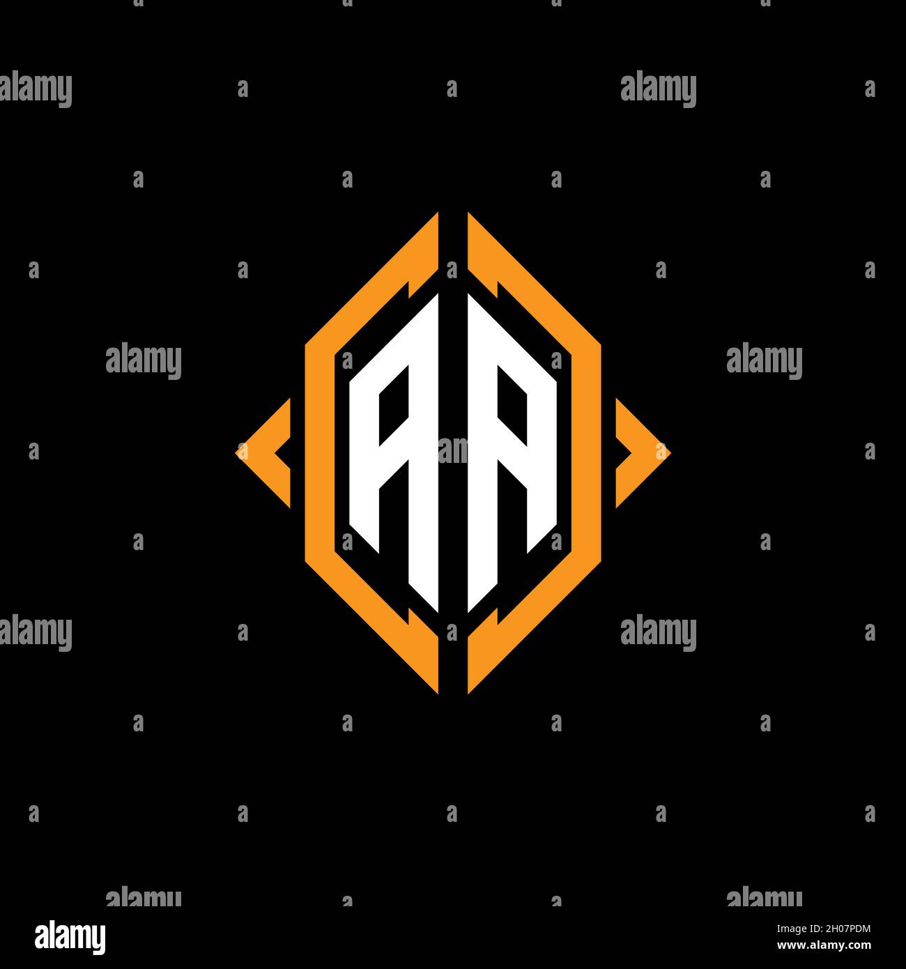 AA Monogram geometric shape style template. Monogram initial design ...