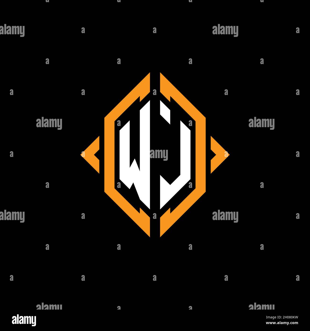 WL Monogram geometric shape style template. Monogram initial design ...