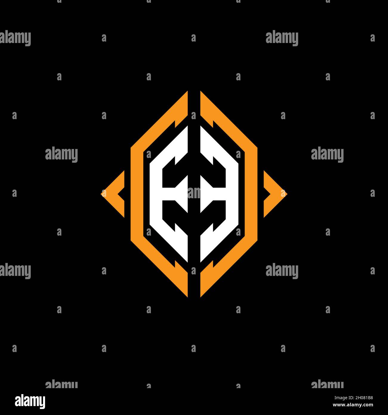 EE Monogram geometric shape style template. Monogram initial design ...