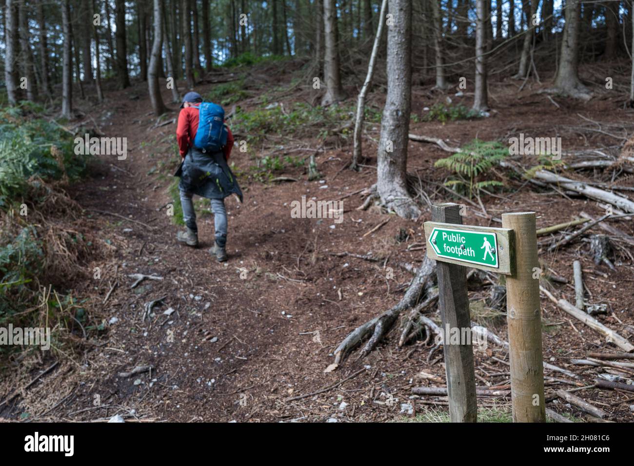 Walkers walking on the North York Moors bridleway above Helmsley