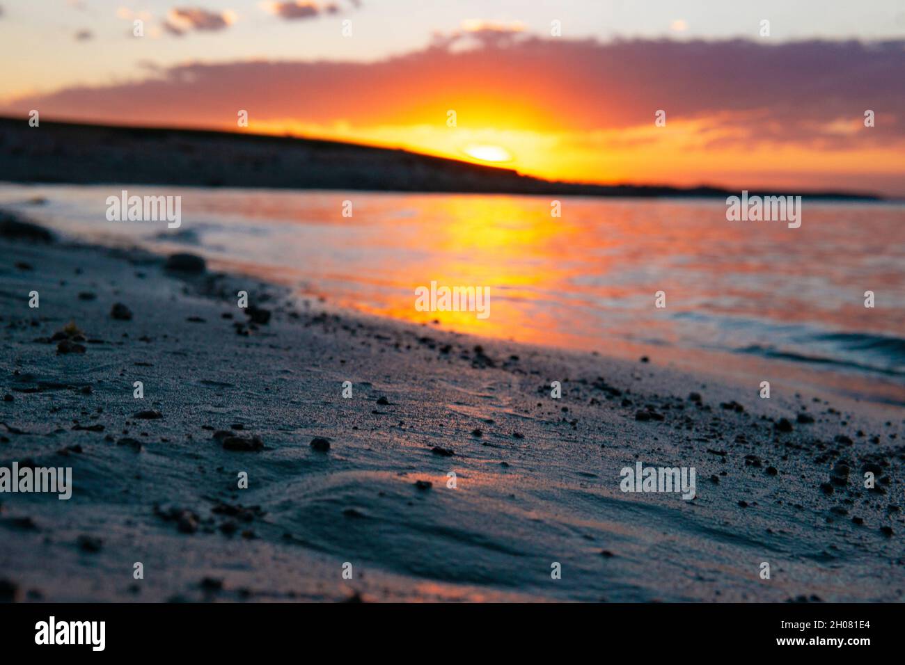 Beautiful sandy beach sunset hi-res stock photography and images - Alamy