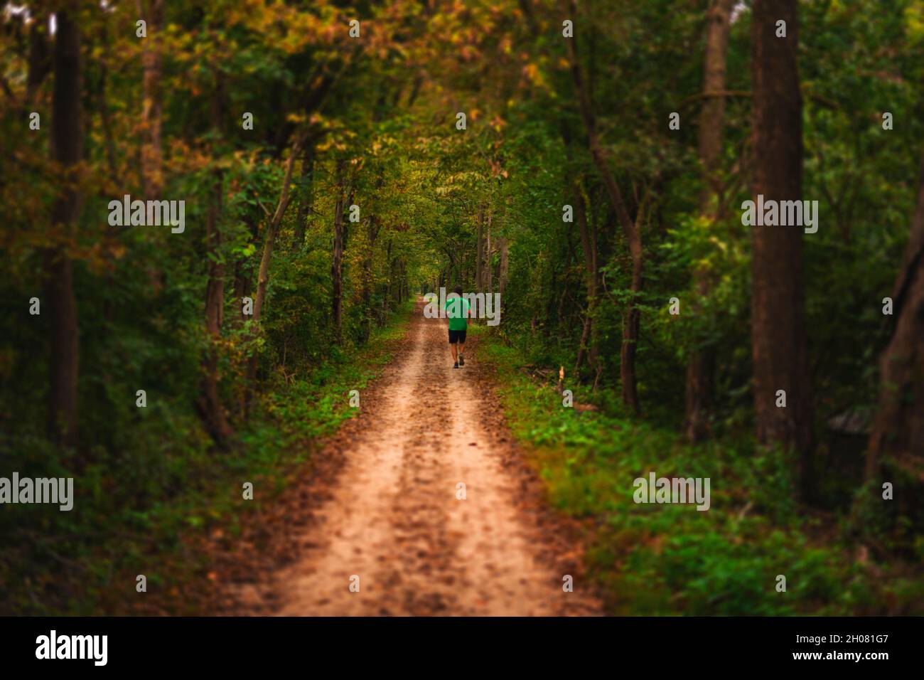 Man running on path winter hi-res stock photography and images - Alamy