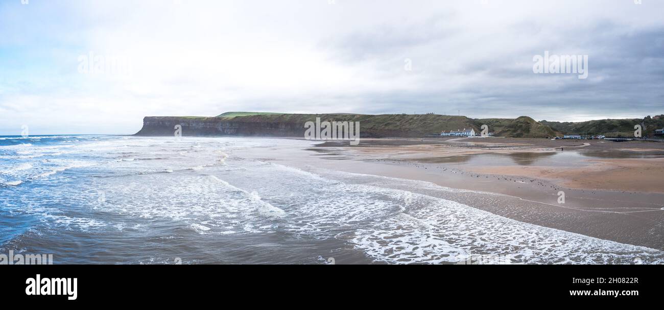 Low tide at Saltburn by the Sea beach, England, UK Stock Photo Alamy
