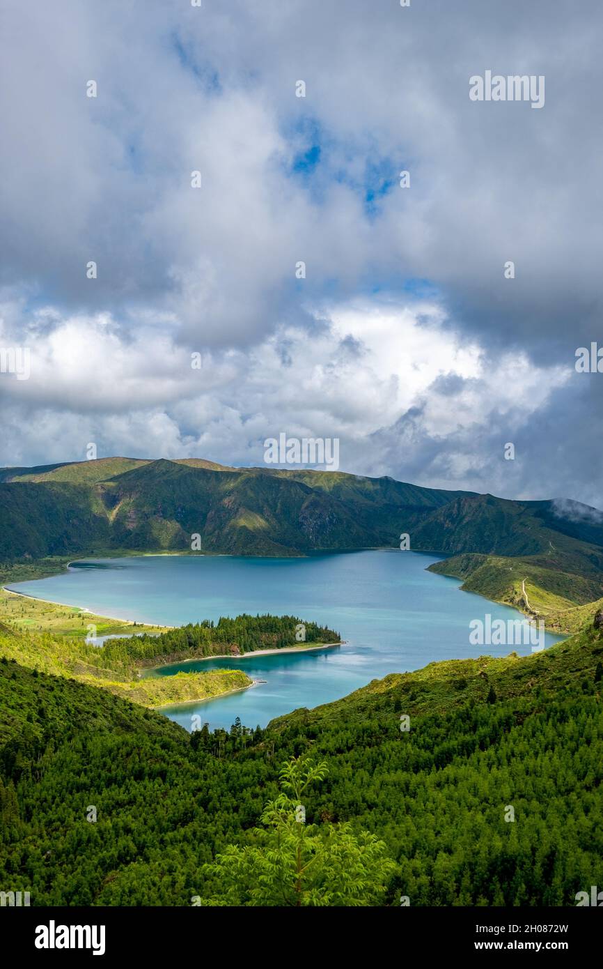 Lagoa do Fogo (Fire Lake), Volcanic Lagoon in São Miguel Island, Azores