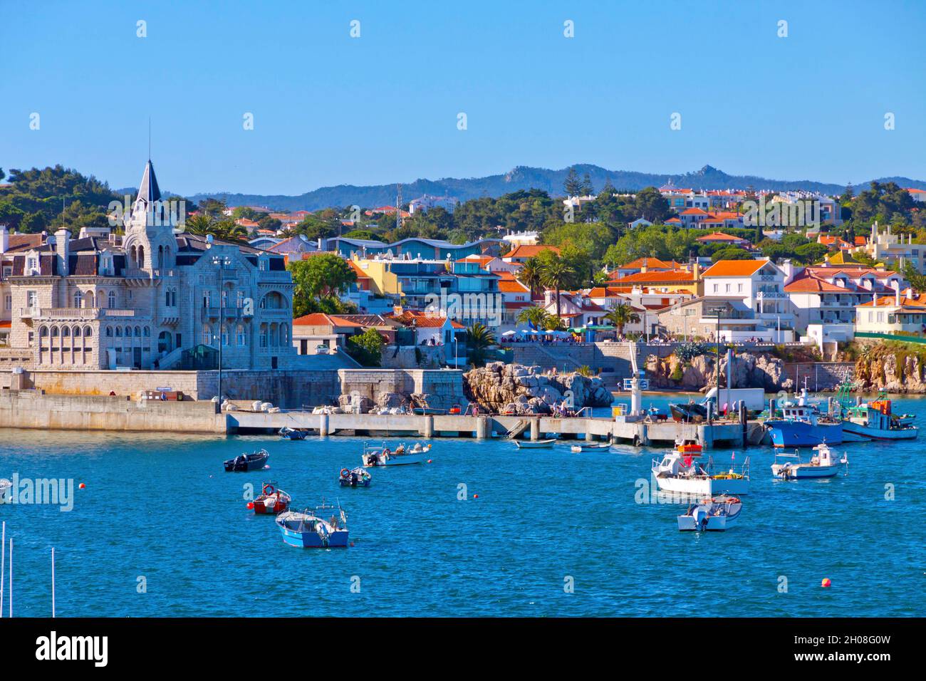 Bay of Cascais, Lisbon, Portugal. Cascais is a municipality in the