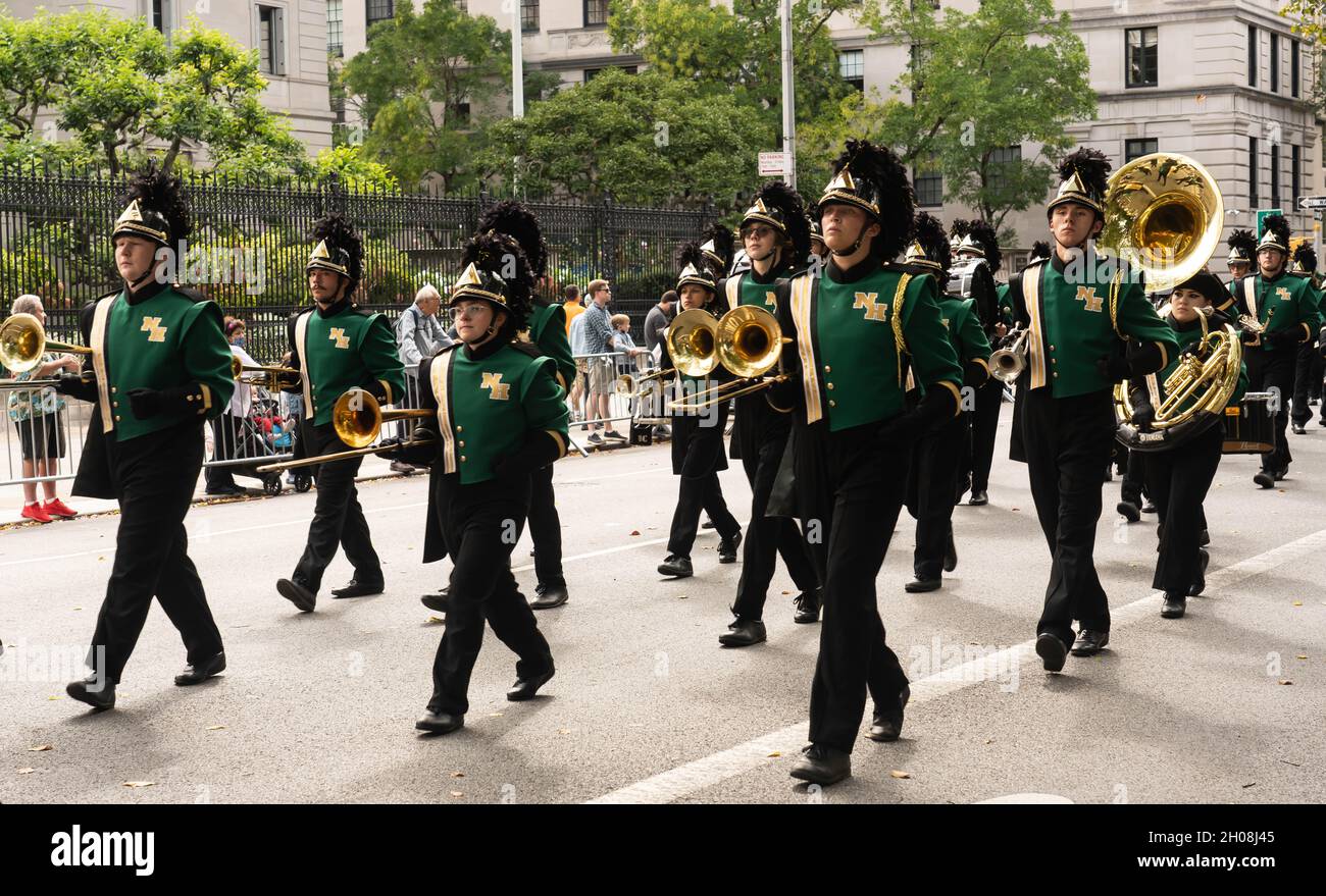 Manhattan, New York, USA October 11, 2021 Annual Columbus Day Parade