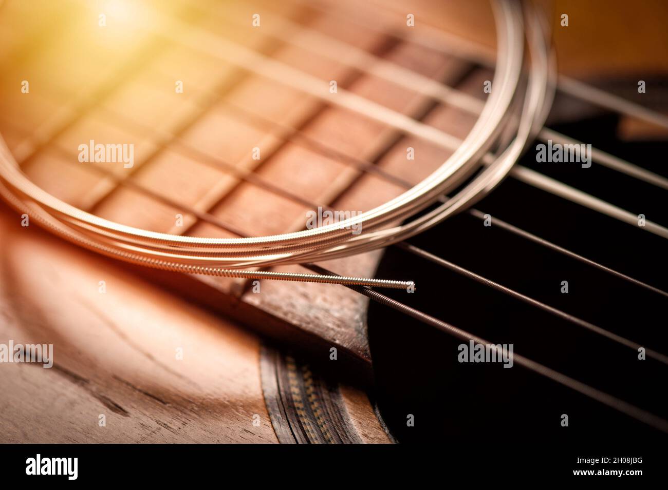 abstract new nylon core guitar strings. Restring classical guitar