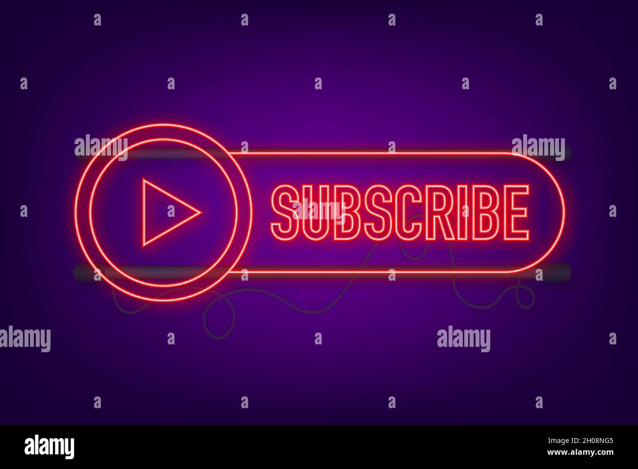 Subscribe Button Template with the notification bell. News subscribe ...