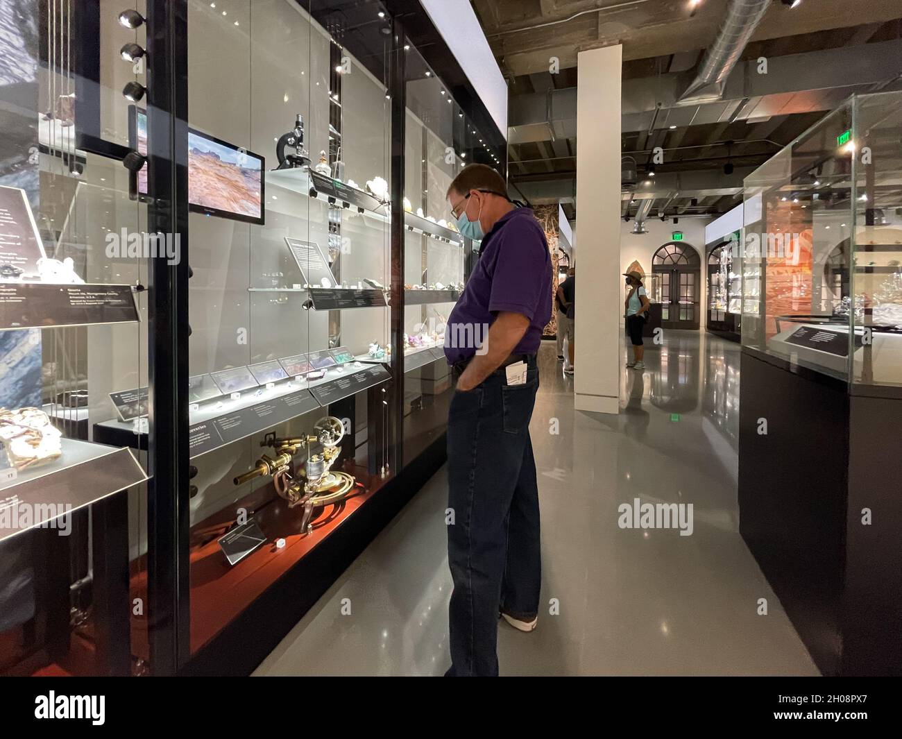 Gem and Mineral museum exhibition.  Stock Photo